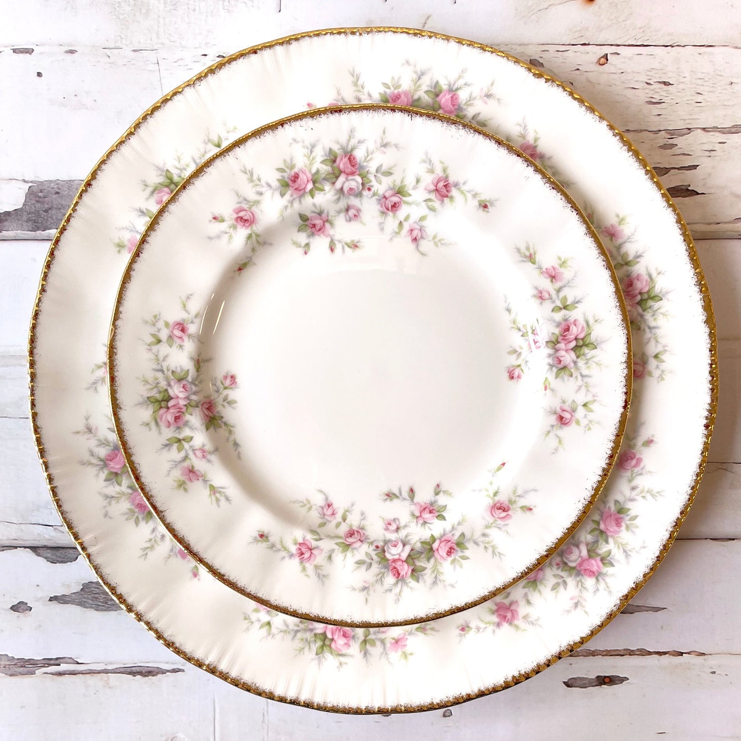 Victoriana Rose 2 plate set