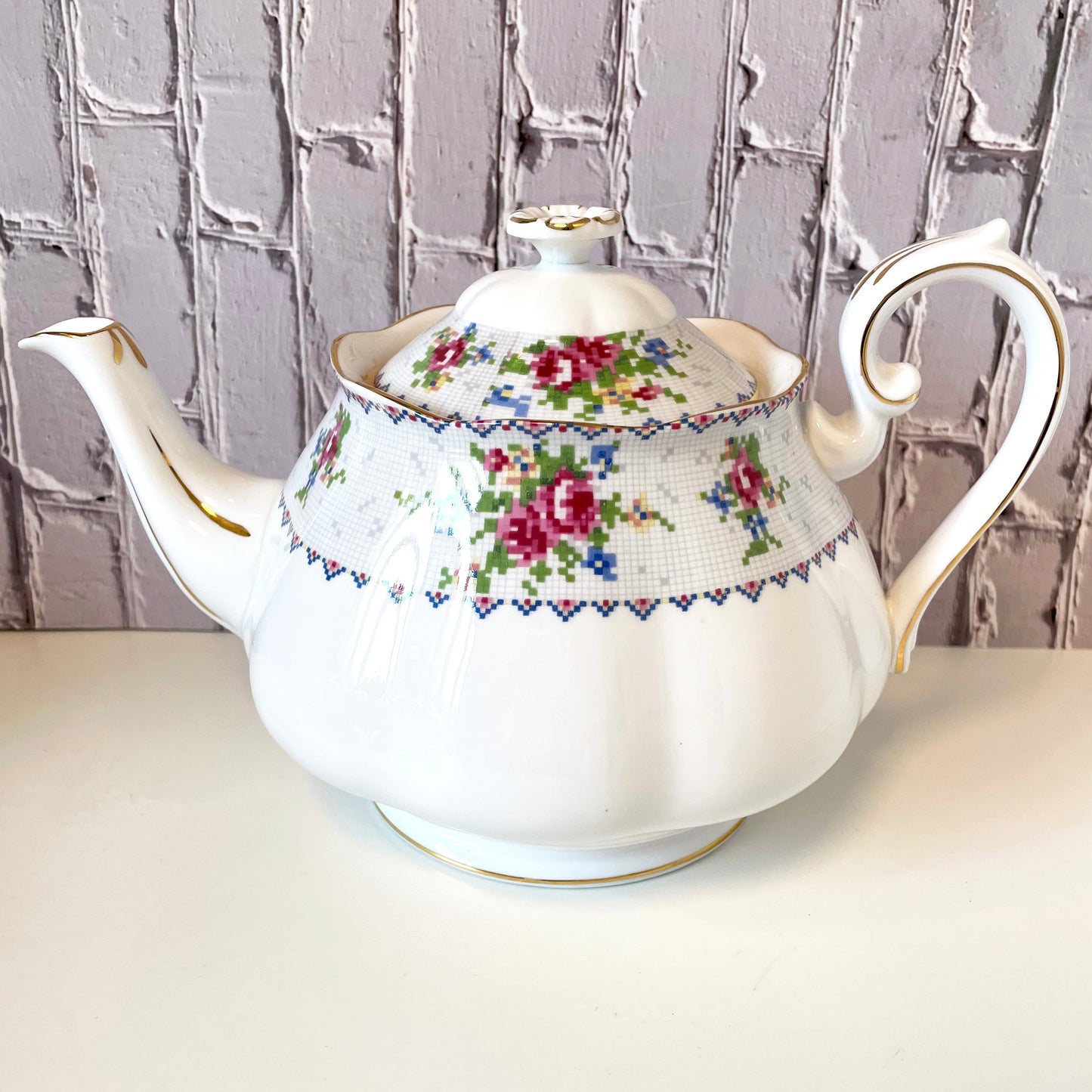 Petit Point Teapot