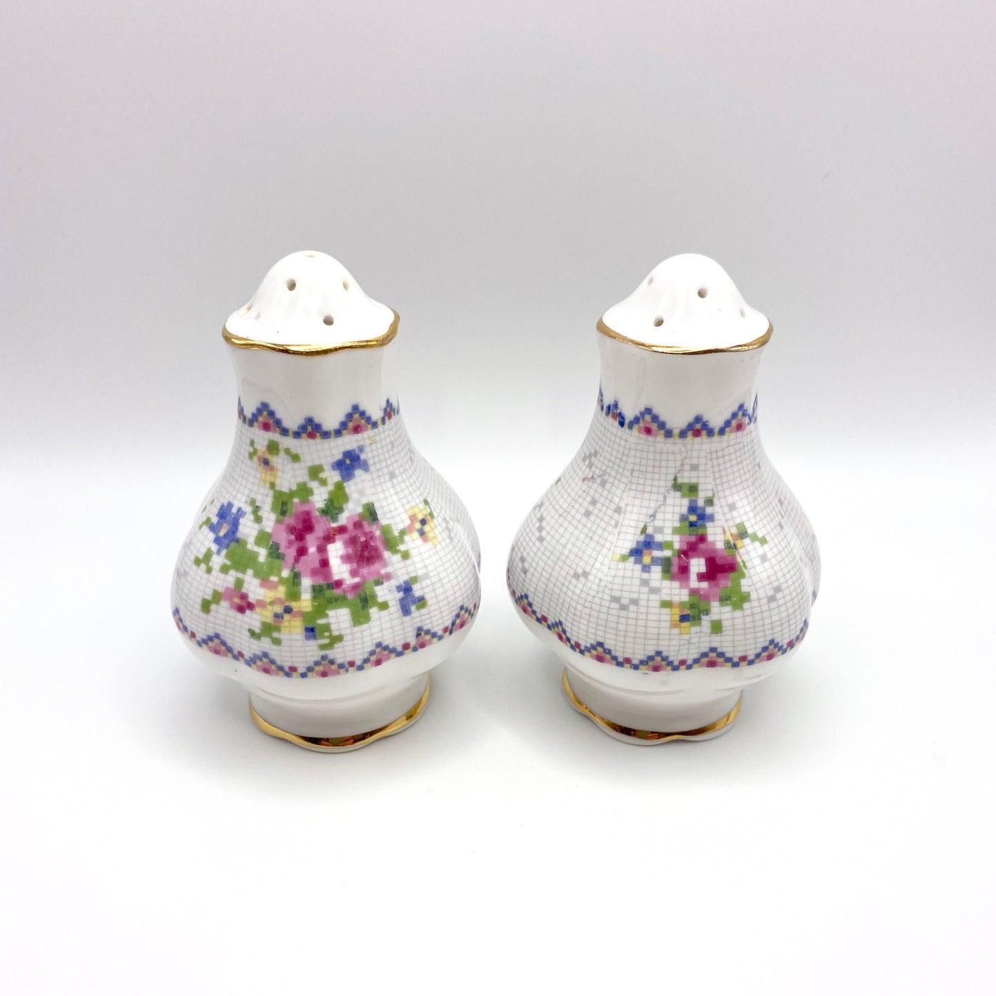 Petit Point Salt & Pepper Shakers