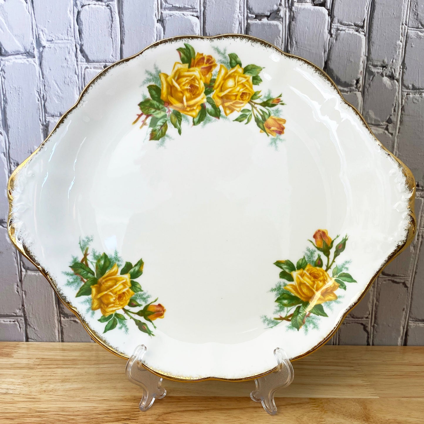 Tea Rose Cake Platter 9"