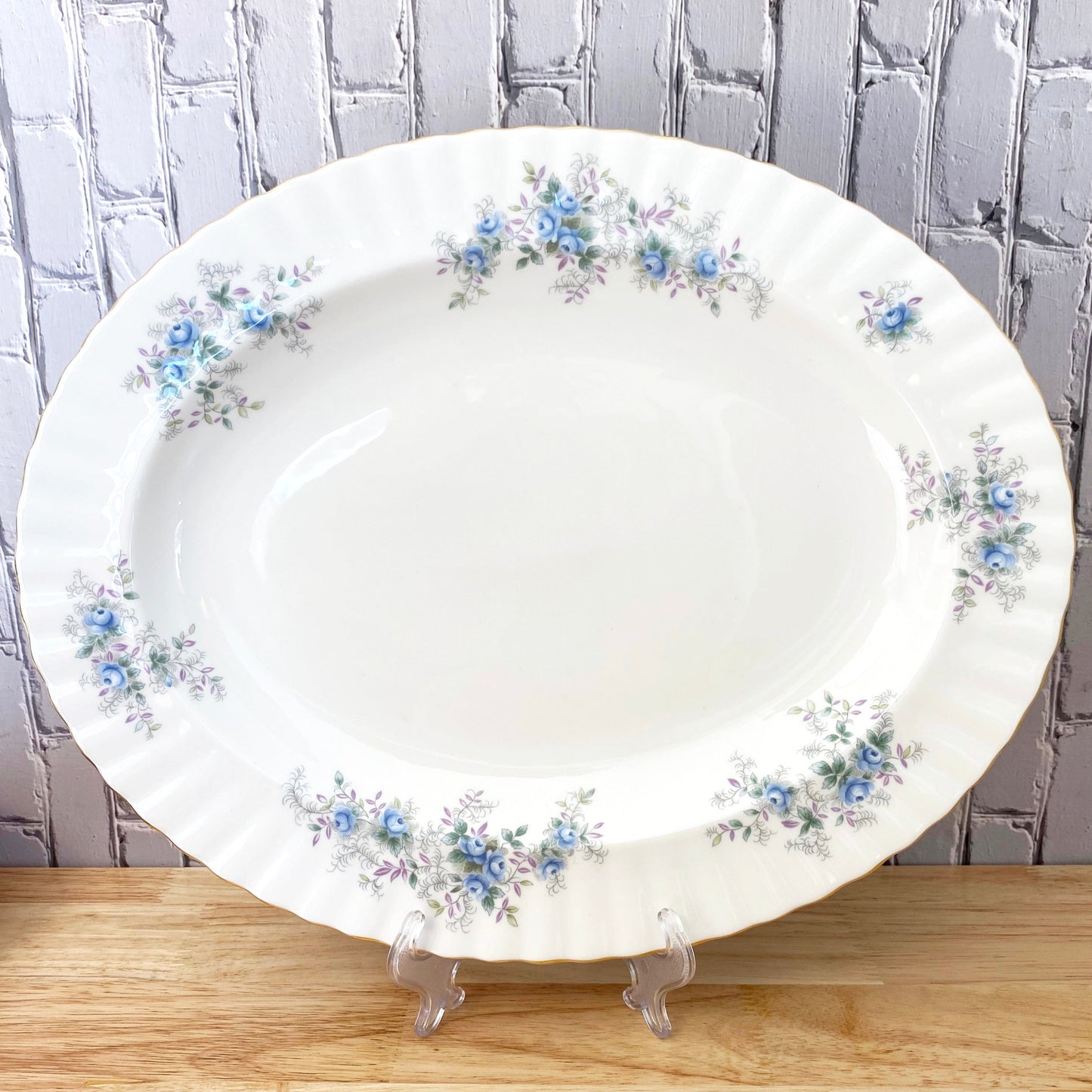 Blue Blossom Serving Platter 13.75"x10.75"