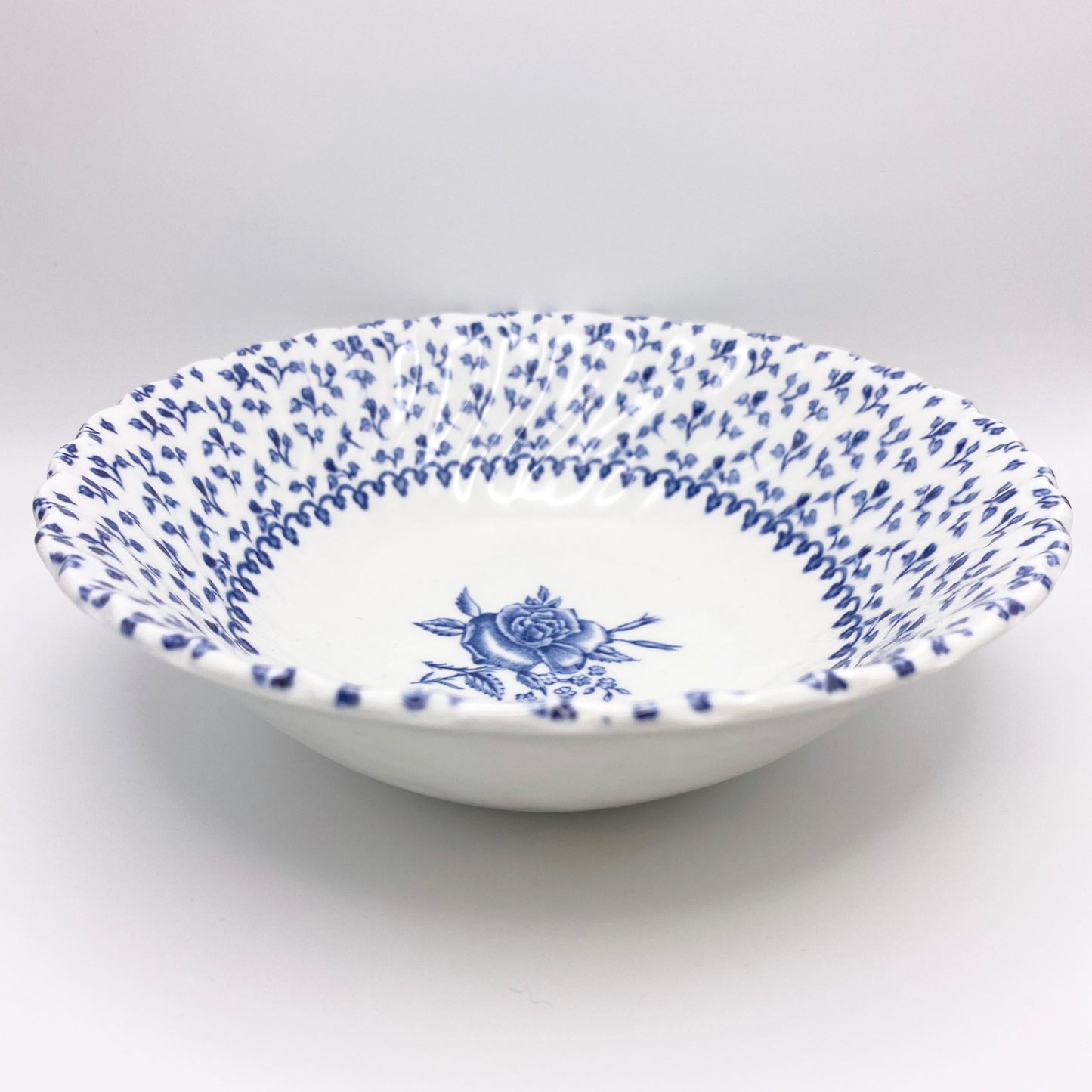 Blue Rose Bouquet Bowl 6"