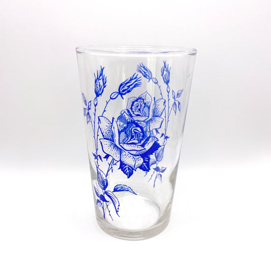 Blue Rose Bouquet Glass
