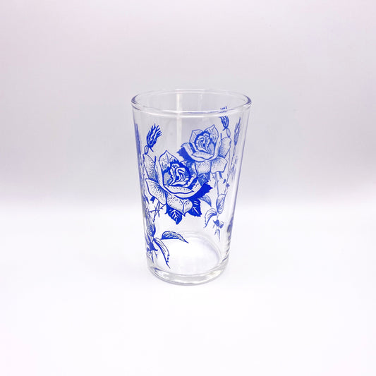 Blue Rose Bouquet Small Glass