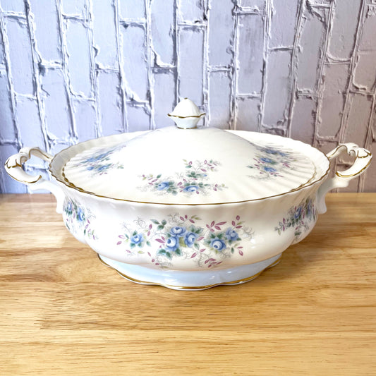 Blue Blossom Covered Serving Dish 10.5"